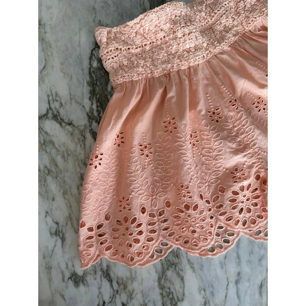 FREE PEOPLE Scalloped Hem High Rise Floral Cutout Embroidered Coquette Shorts XS - Picture 6 of 8